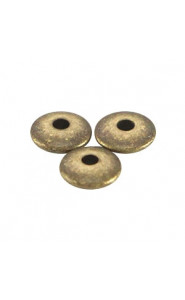 DQ metal disc bead 4x1.5mm Antique bronze